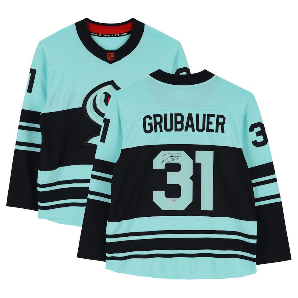 PHILIPP GRUBAUER Autographed Seattle Kraken Authentic 2023 Reverse Retro Jersey FANATICS