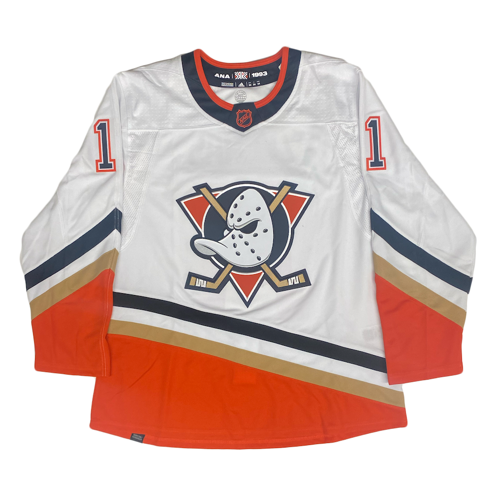 TREVOR ZEGRAS Autographed Anaheim Ducks 2022-23 Reverse Retro Authentic Jersey FANATICS