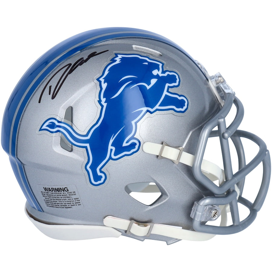 D'ANDRE SWIFT Autographed Detroit Lions Mini Speed Helmet FANATICS