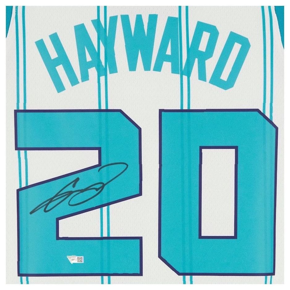 GORDON HAYWARD Autographed Charlotte Hornets Nike White Jersey FANATICS