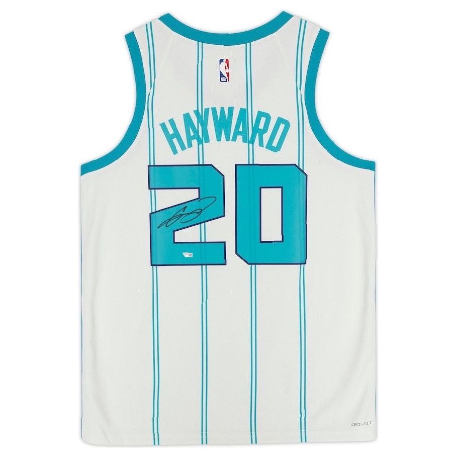 GORDON HAYWARD Autographed Charlotte Hornets Nike White Jersey FANATICS