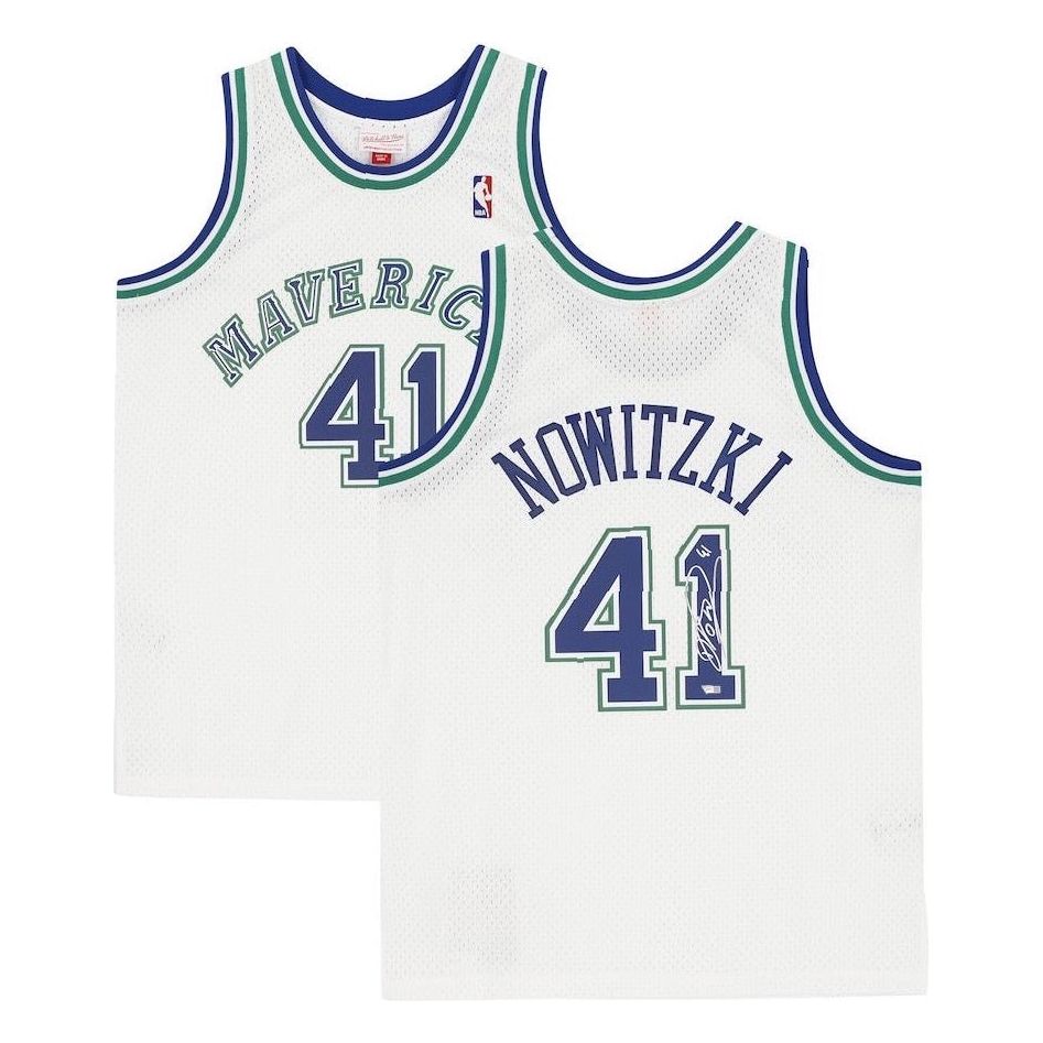 Dirk Nowitzki Autographed Dallas Mavericks 1998 White Nike Jersey Fanatics