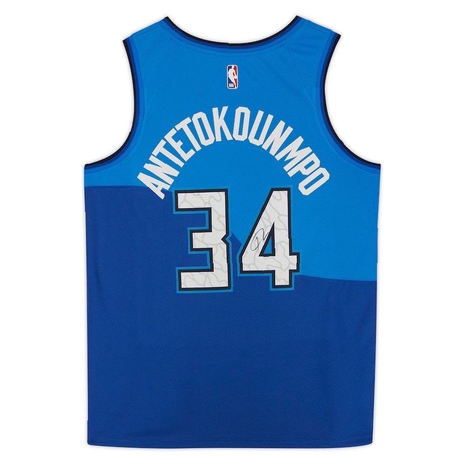 GIANNIS ANTETOKOUNMPO Milwaukee Bucks Autographed City Edition Jersey FANATICS