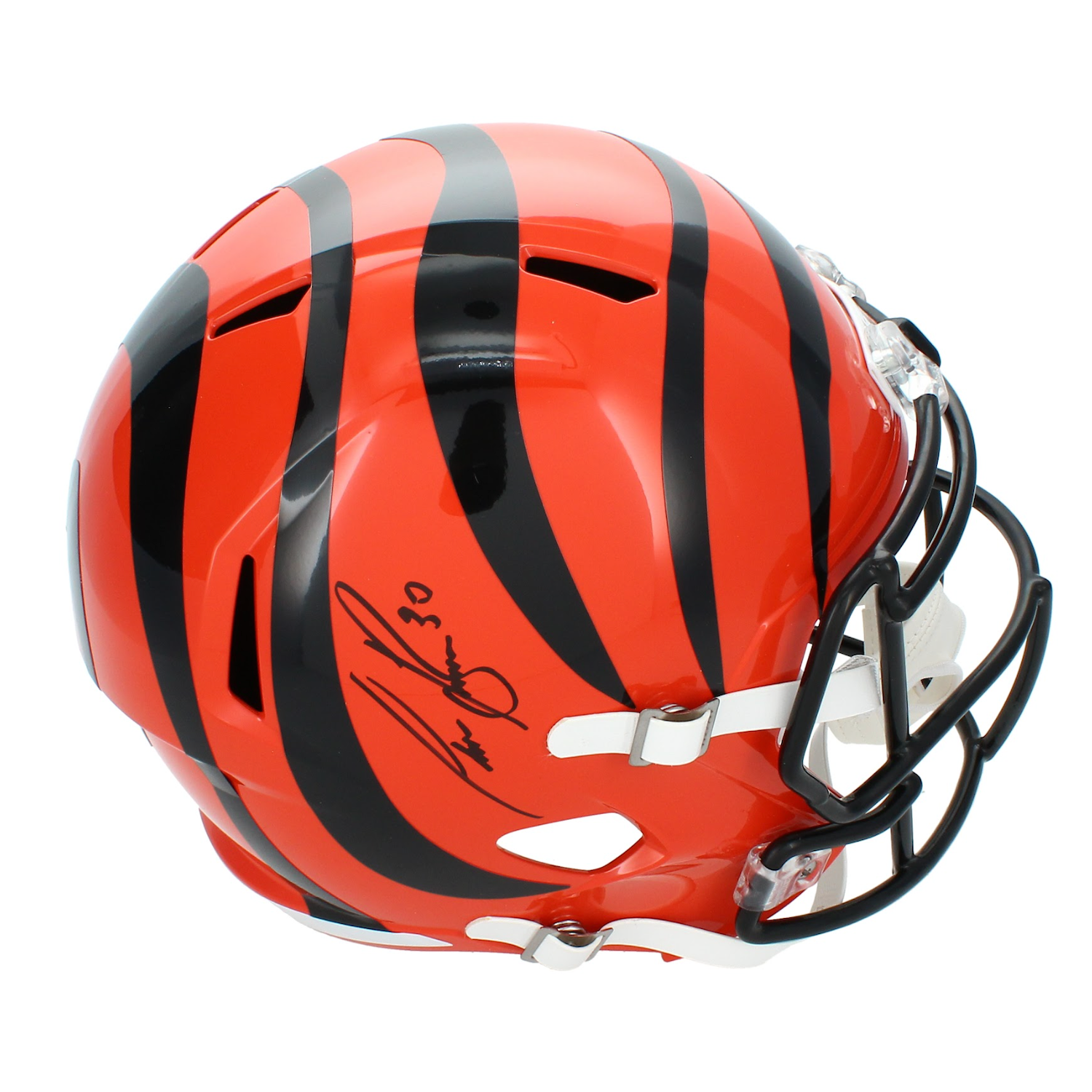 Chase Brown Autographed Cincinnati Bengals Full Size Replica Speed Helmet Beckett