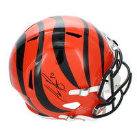 Chase Brown Autographed Cincinnati Bengals Full Size Replica Speed Helmet Beckett