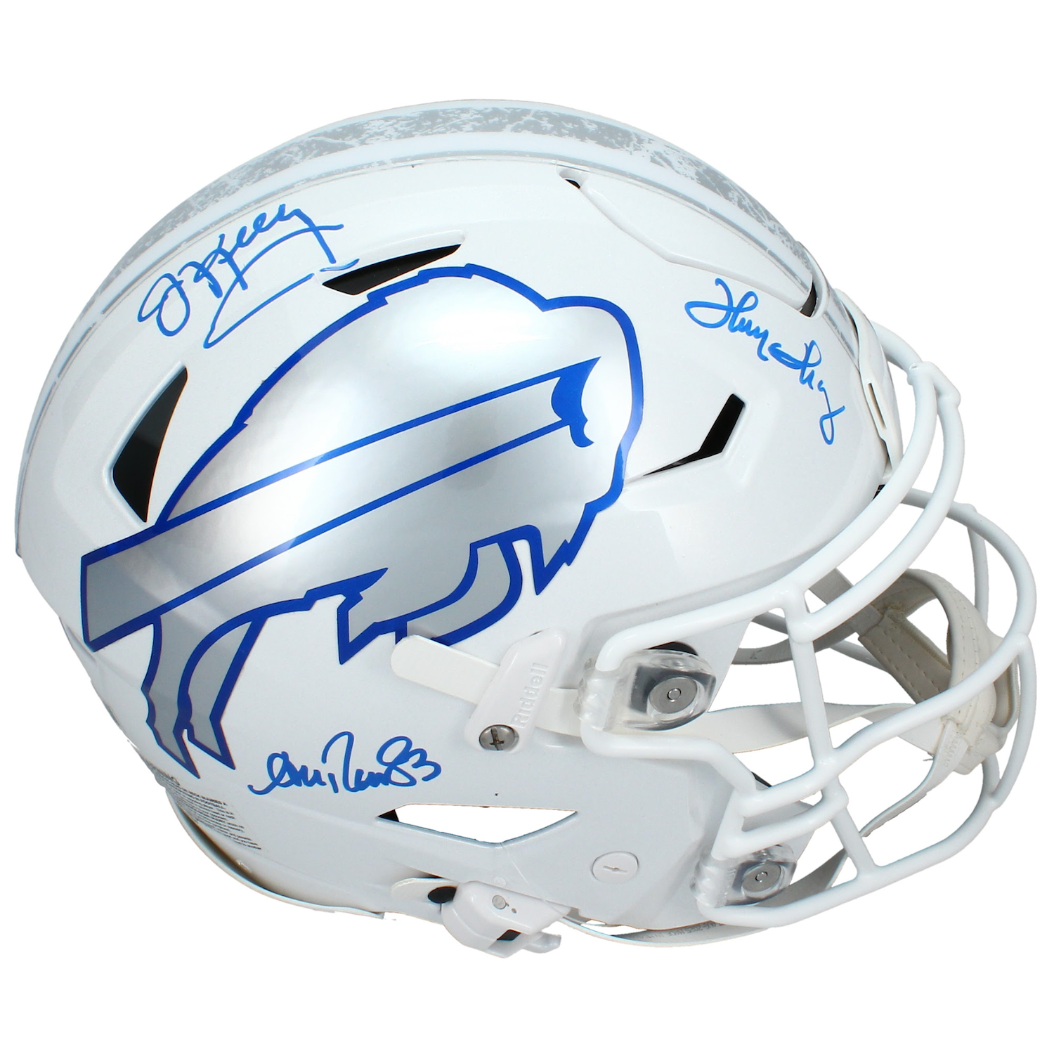 Jim Kelly, Thomas & Reed Autographed Buffalo Bills Rivalries Speedflex Authentic Helmet Beckett