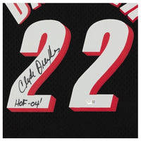 CLYDE DREXLER Autographed "HOF '04" Portland Trail Blazers Black Jersey FANATICS