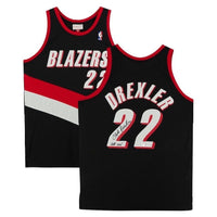 CLYDE DREXLER Autographed "HOF '04" Portland Trail Blazers Black Jersey FANATICS