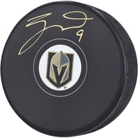 JACK EICHEL Autographed Las Vegas Golden Knights Logo Puck FANATICS