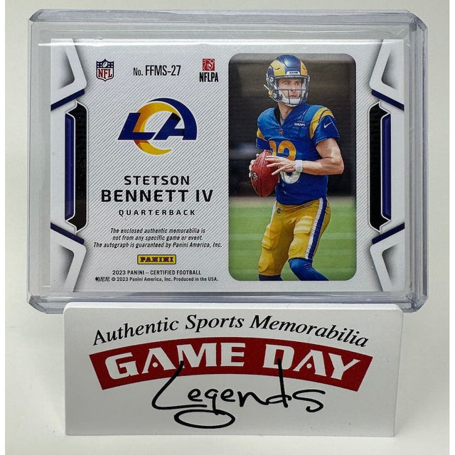 Stetson Bennett IV Auto RPA RC Panini Purple Certified Rams Card FFMS-27 LE 1/5