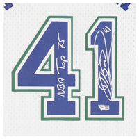DIRK NOWITZKI Autographed "NBA Top 75" Dallas Mavericks 1998 White Nike Jersey FANATICS