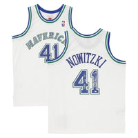 DIRK NOWITZKI Autographed "NBA Top 75" Dallas Mavericks 1998 White Nike Jersey FANATICS