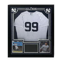 Aaron Judge Autographed Yankees Authentic Framed Jersey w/ Monitor Fanatics
