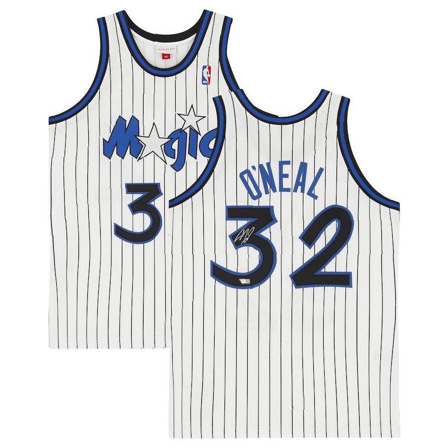 SHAQUILLE O'NEAL Autographed Orlando Magic White M&N Jersey FANATICS