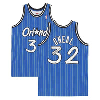 SHAQUILLE O'NEAL Autographed Orlando Magic Blue M&N Jersey FANATICS