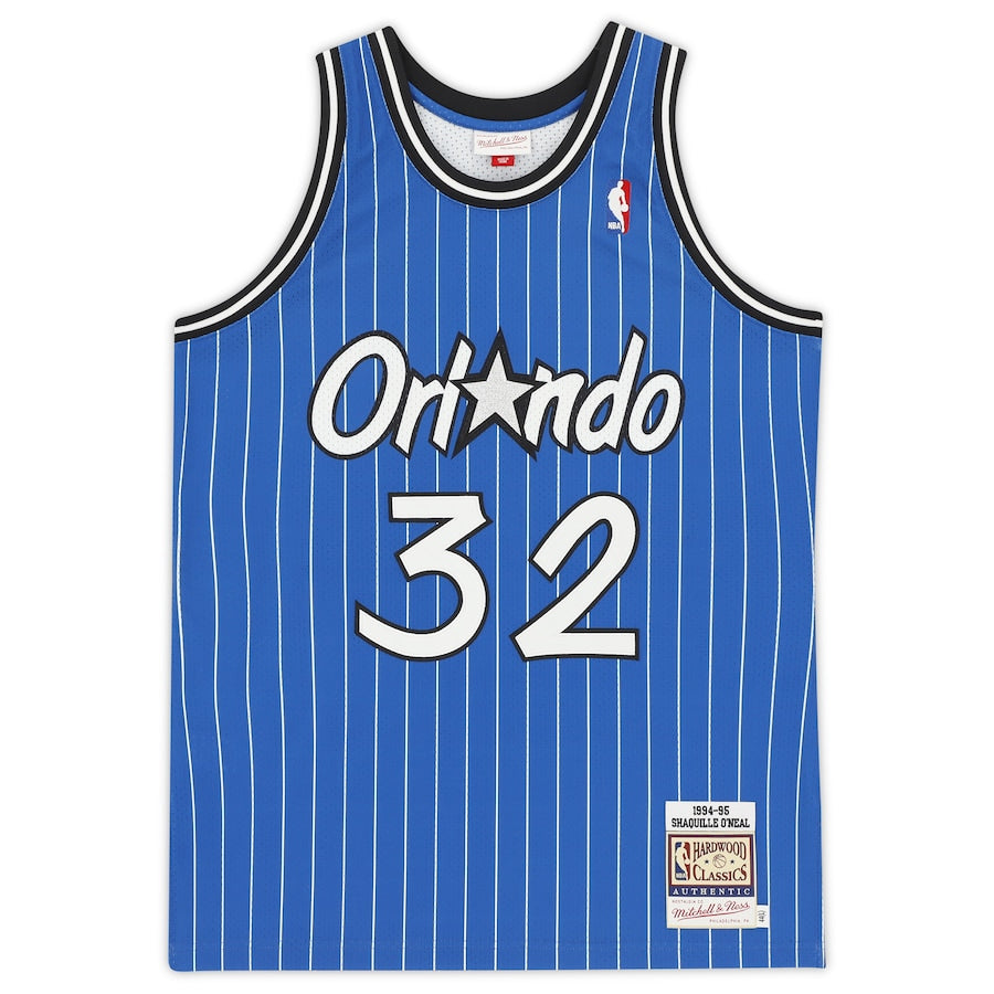 SHAQUILLE O'NEAL Autographed Orlando Magic Blue M&N Jersey FANATICS