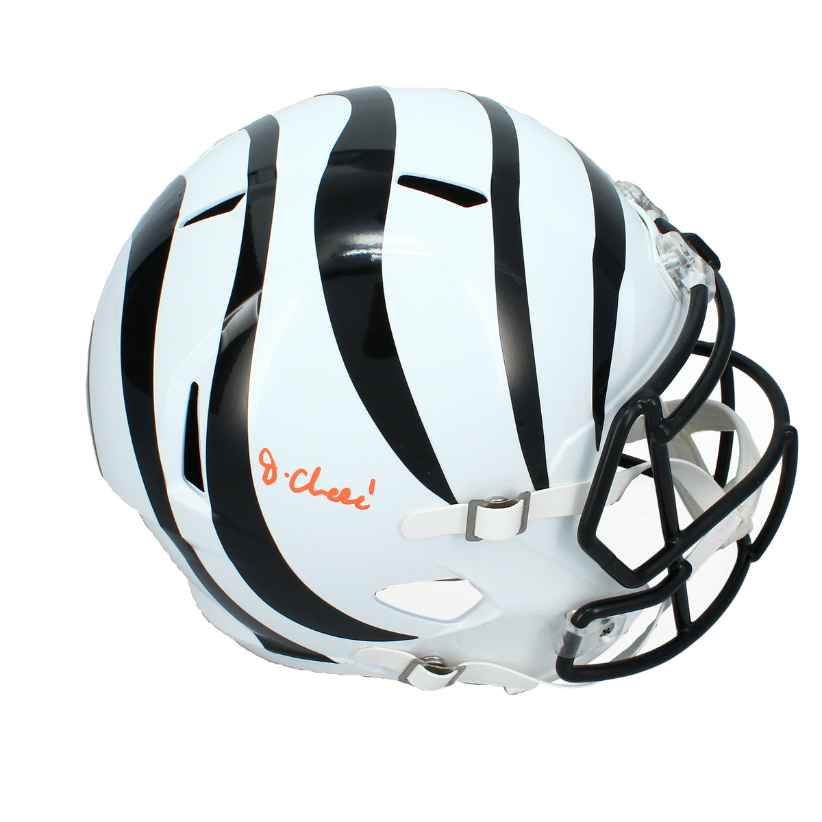Ja'Marr Chase Autographed Cincinnati Bengals White 2022 Alternate Speed Full Size Helmet Beckett