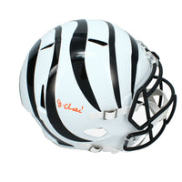Ja'Marr Chase Autographed Cincinnati Bengals White 2022 Alternate Speed Full Size Helmet Beckett