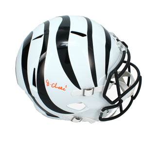 Ja'Marr Chase Autographed Cincinnati Bengals White 2022 Alternate Speed Full Size Helmet Beckett