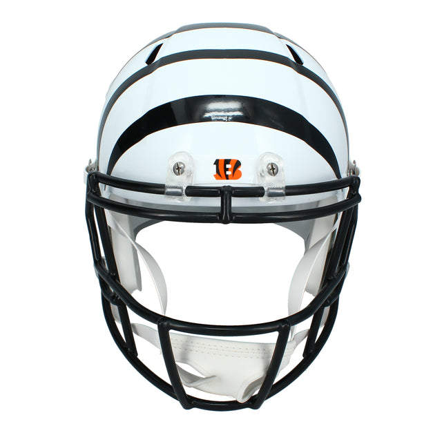 Ja'Marr Chase Autographed Cincinnati Bengals White 2022 Alternate Speed Full Size Helmet Beckett