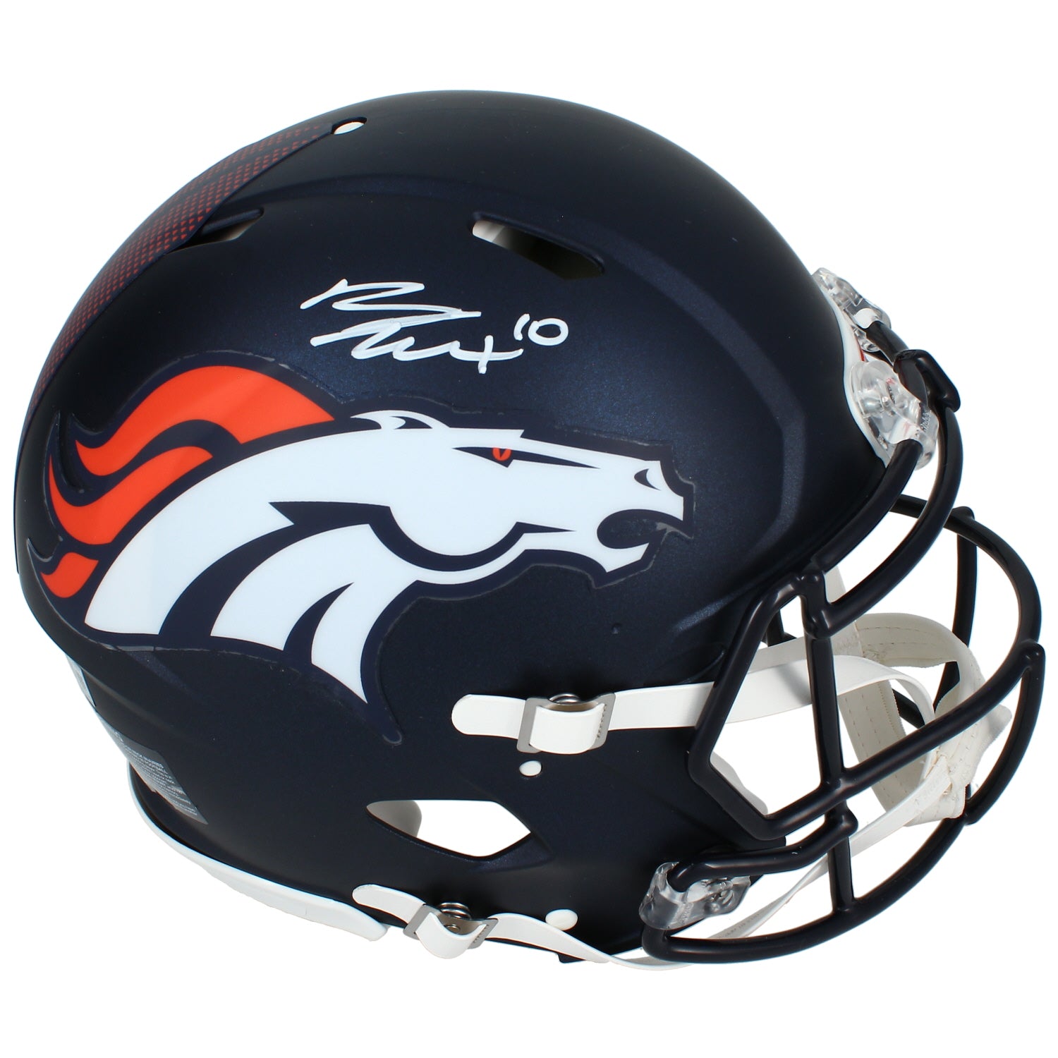 Bo Nix Autographed Denver Broncos Speed Authentic Helmet Beckett Witnessed