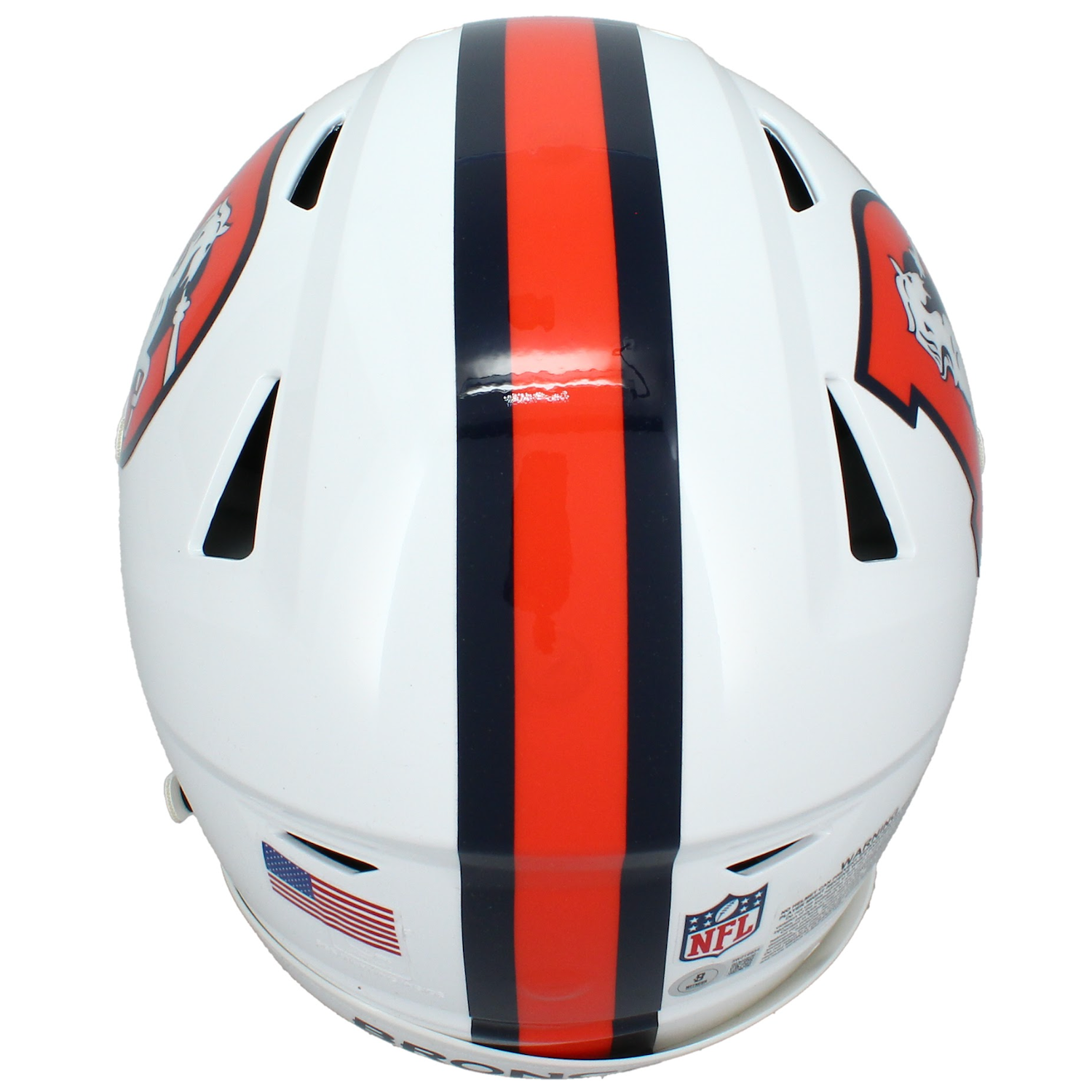 Bo Nix Autographed Denver Broncos White Alt. Speedflex Authentic Helmet Beckett