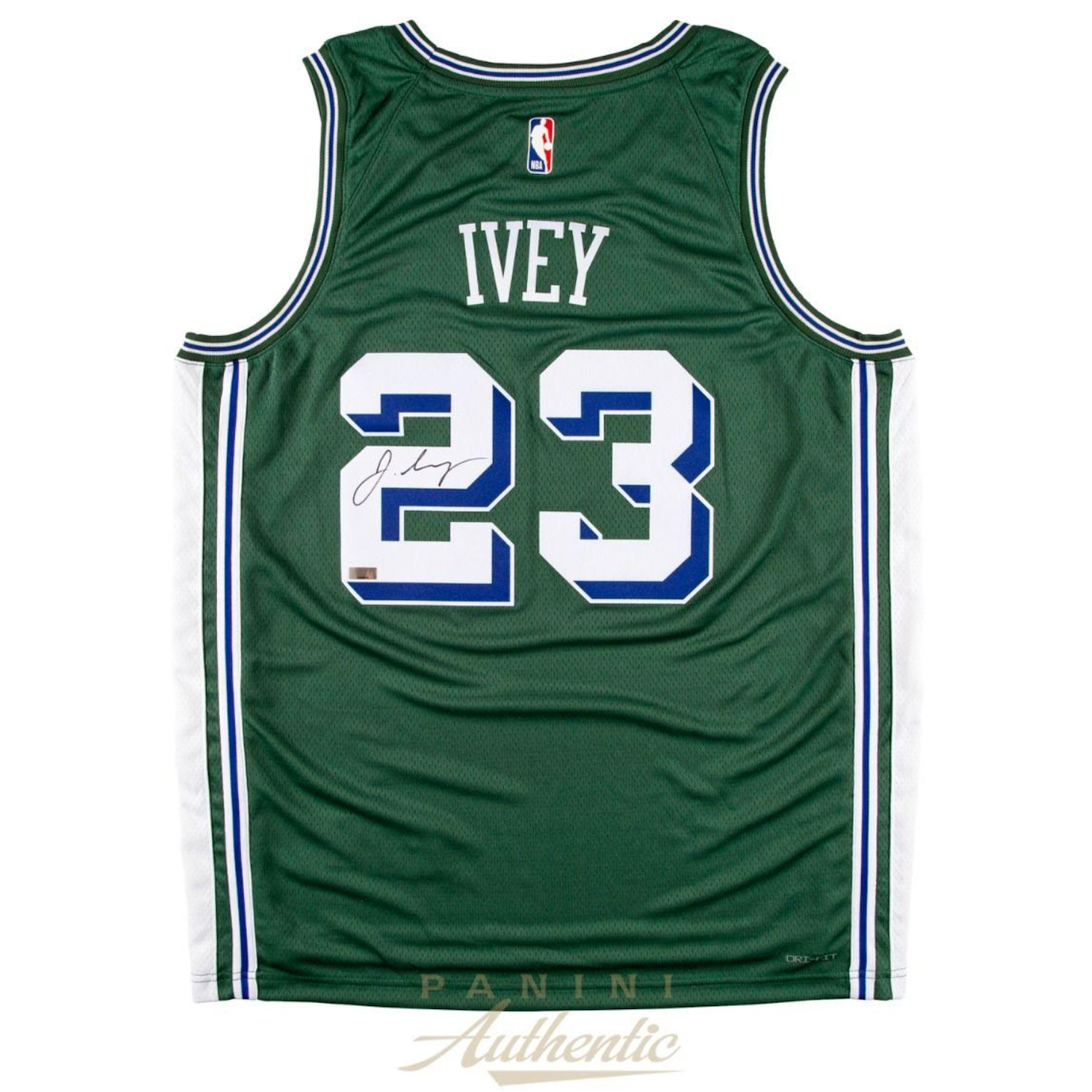 Jaden Ivey Autographed Detroit Pistons Green Nike Swingman Jersey Panini
