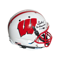 GRAHAM MERTZ Autographed "On Wisconsin" Badgers Full Size Helmet PANINI LE 105