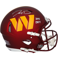 Jayden Daniels Autographed "24 OROY" Washington Commanders Authentic Speed Helmet Fanatics