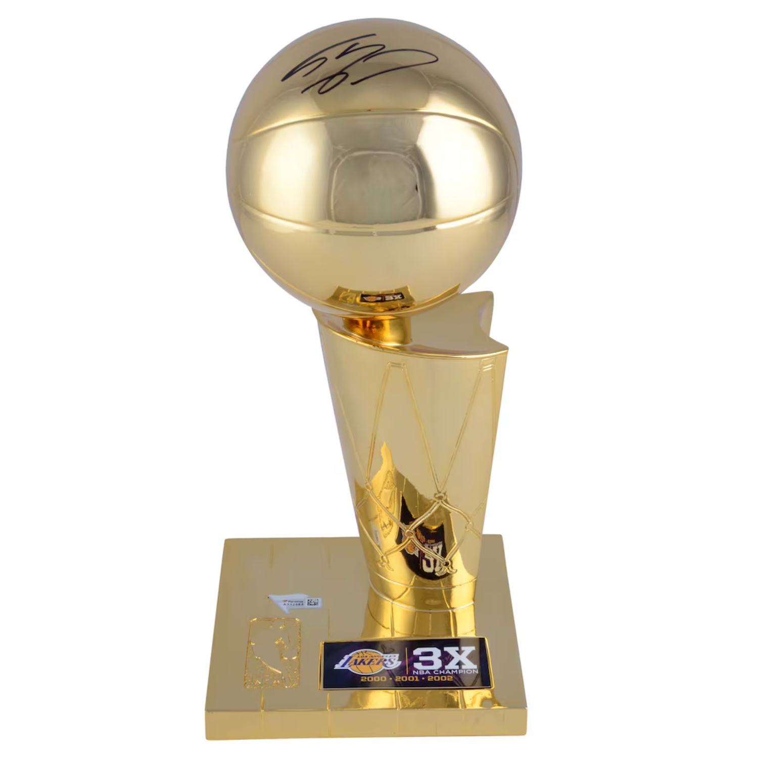 Shaquille O'Neal Autographed Los Angeles Lakers 3x Champ Replica Trophy Fanatics