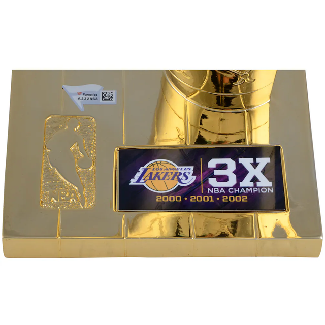 Shaquille O'Neal Autographed Los Angeles Lakers 3x Champ Replica Trophy Fanatics