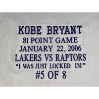 KOBE BRYANT Autographed '81 Point Game' Emb. Authentic Los Angeles Lakers Jersey UDA LE 5/8