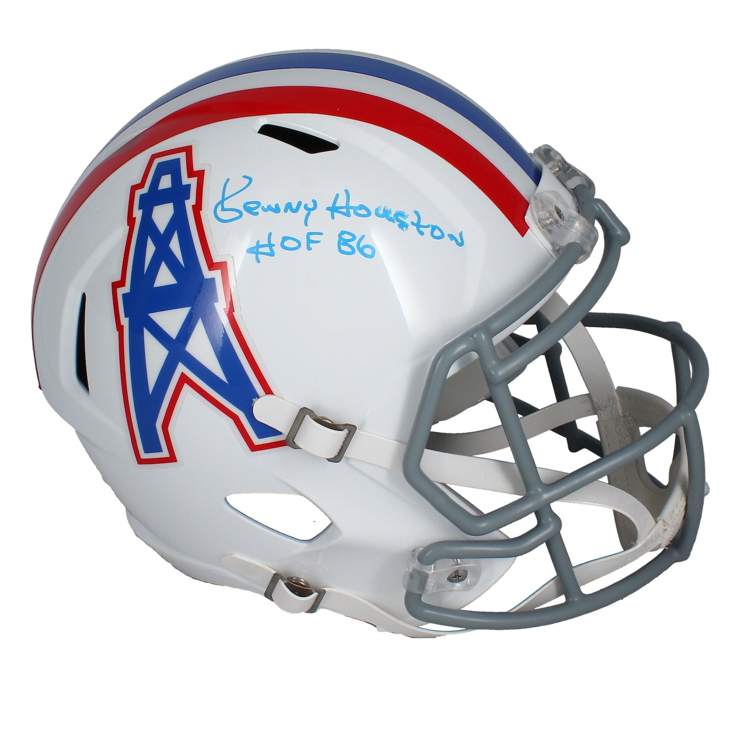 Kenny Houston Autographed "HOF 86" Houston Oilers Speed Helmet Beckett