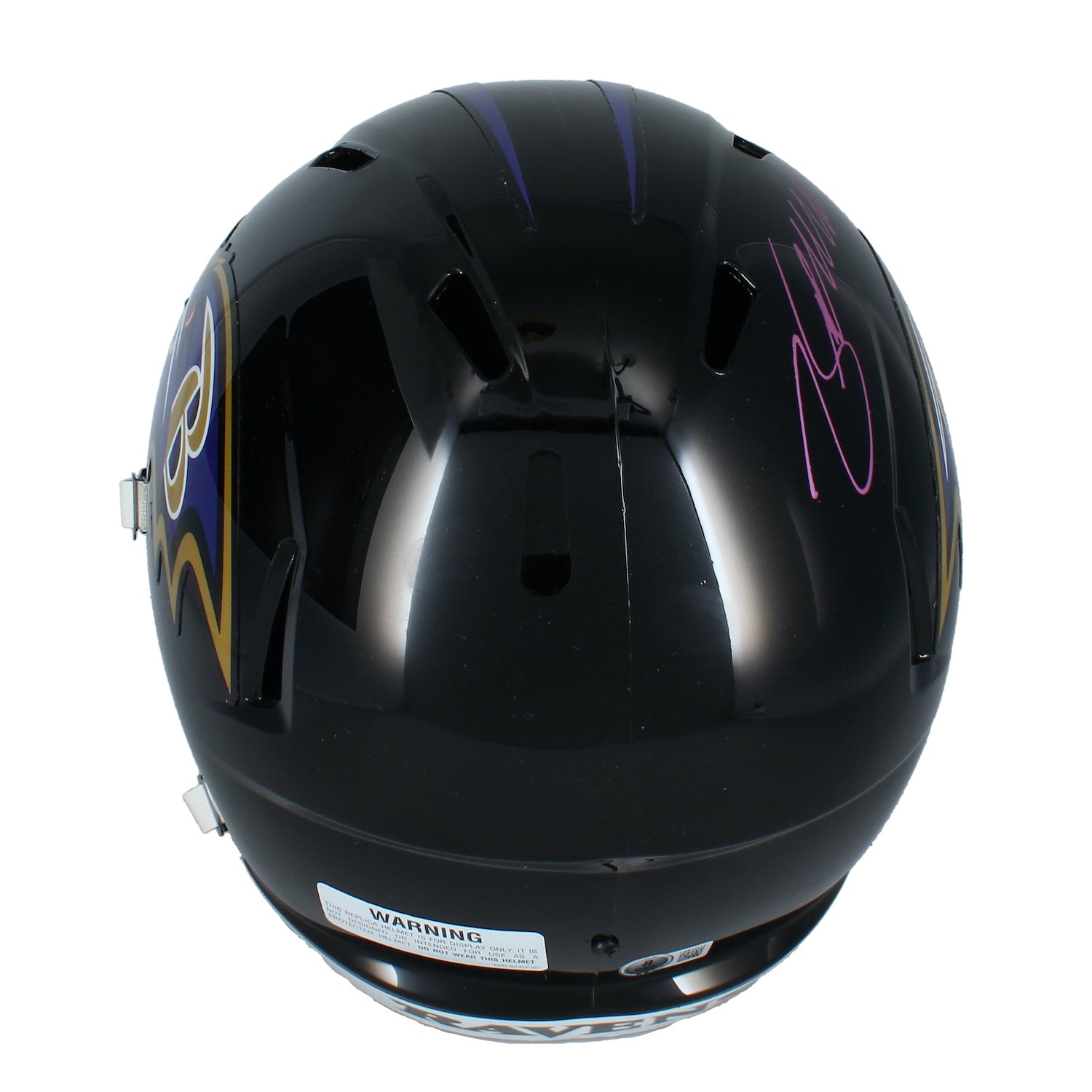 Zay Flowers Autographed Baltimore Ravens Speed Full Size Helmet Beckett