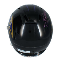 Zay Flowers Autographed Baltimore Ravens Speed Full Size Helmet Beckett