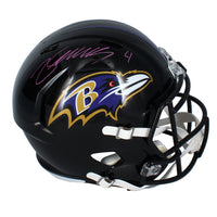 Zay Flowers Autographed Baltimore Ravens Speed Full Size Helmet Beckett