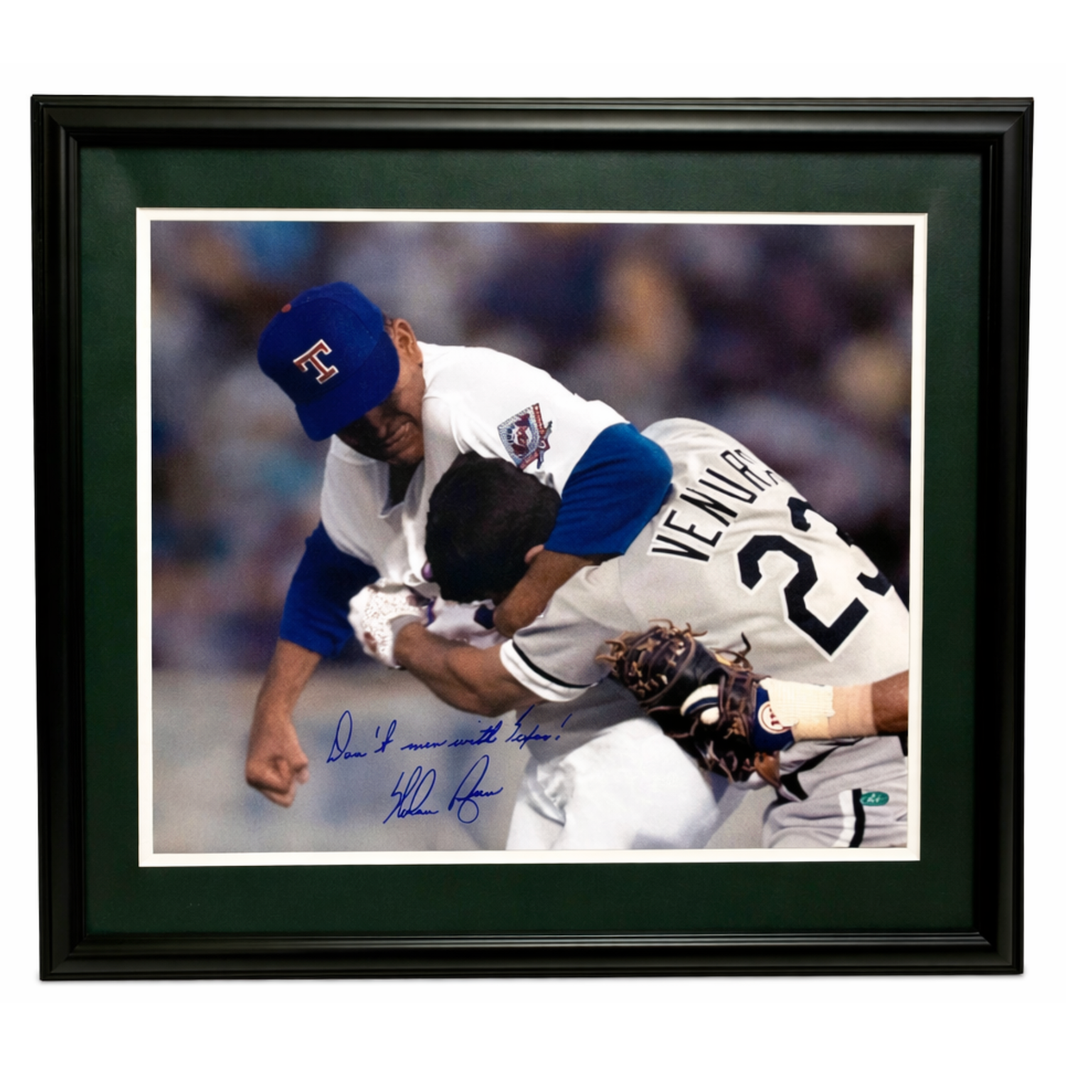Nolan Ryan Autographed "Don't Mess With Texas" 20" x 24" Framed 16 x 20 Photo NR Auth.