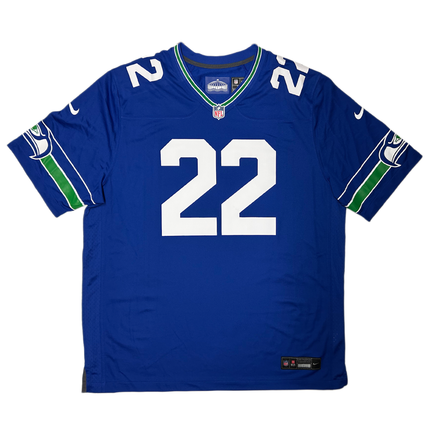Rashid Shaheed Autographed (Silver) Seahawks Nike Royal Blue Game Jersey Beckett
