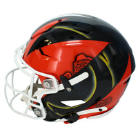 Myles Garrett Autographed Los Angeles Rams/Cleveland Browns Black/Orange Custom Painted RIPPED Speedflex Authentic Helmet Beckett