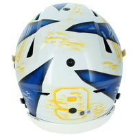 Matthew Stafford Autographed Los Angeles Rams Blue/White Custom Painted RIPPED Speedflex Authentic Helmet Beckett