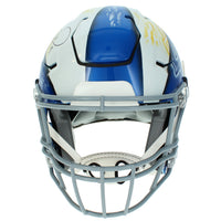 Matthew Stafford Autographed Los Angeles Rams Blue/White Custom Painted RIPPED Speedflex Authentic Helmet Beckett