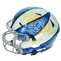 Matthew Stafford Autographed Los Angeles Rams Blue/White Custom Painted RIPPED Speedflex Authentic Helmet Beckett