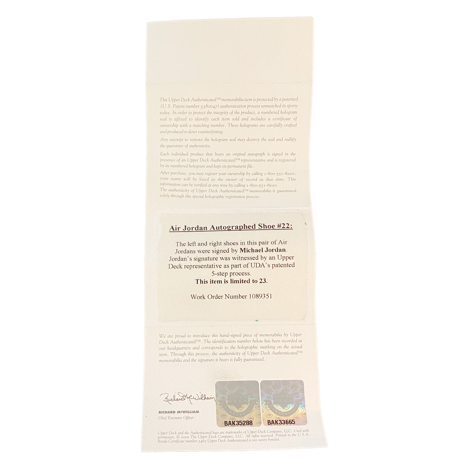 Michael Jordan Autographed Legacy Edition 1's and 22's Shoes UDA LE 5/23