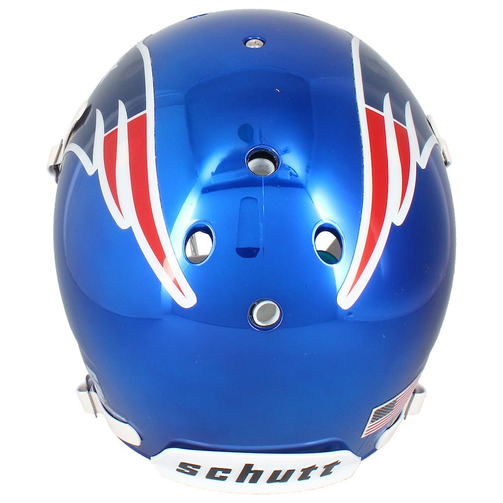 TOM BRADY Autographed "Let's Go" Authentic Patriots Chrome Helmet TRISTAR