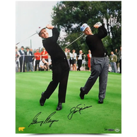 Jack Nicklaus / Gary Player Autographed "Dual w/ Jack" 16" x 20" Photo UDA LE 25