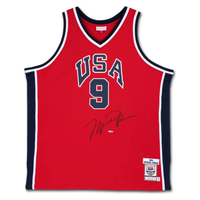 MICHAEL JORDAN Autographed 1984 Team USA Authentic Red Olympic Jersey UDA
