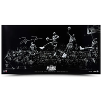 MICHAEL JORDAN Autographed "Kiss The Rim 180" 36" x 18" Photograph UDA LE 123
