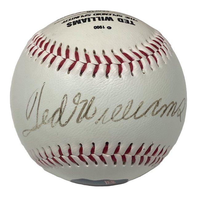 TED WILLIAMS Autographed Boston Red Sox Stat Mural Baseball BECKETT LE 1000