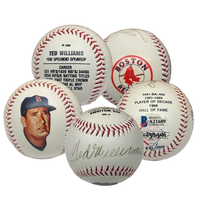 TED WILLIAMS Autographed Boston Red Sox Stat Mural Baseball BECKETT LE 1000