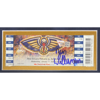 ZION WILLIAMSON Autographed Pelicans "Debut" Official Ticket Collage FANATICS